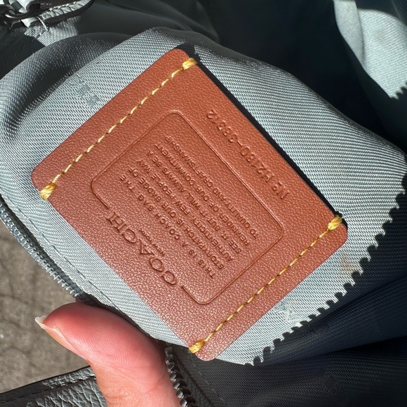 Coach Gray Blue Leather Tote Bag - Picture 5 of 6